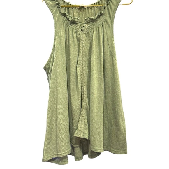 New York Laundry Light Green Ruffled Neckline Tank – Size 3X - Picture 1 of 3